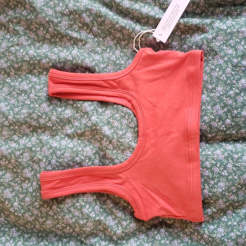 Arq wide strap bra, small, cadmium